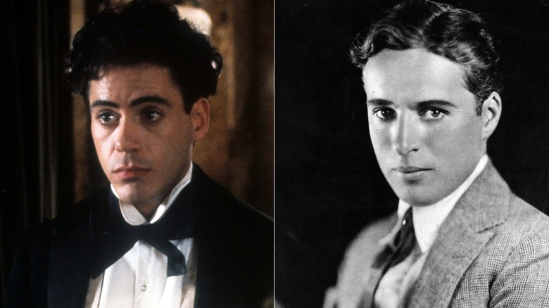 Robert Downey Jr. in "Chaplin" & Charlie Chaplin circa 1929