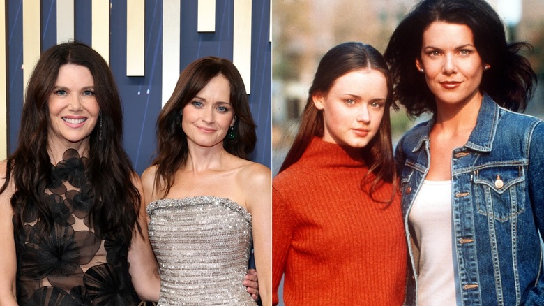 Alexis Bledel and Lauren Graham now and in the early 2000s