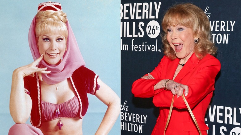 Barbara Eden in "I Dream of Jeannie" & Barbara Eden at a red carpet event