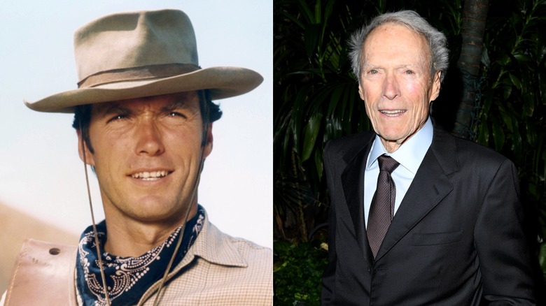 Clint Eastwood in Rawhide & Clint Eastwood posing on the red carpet at 90