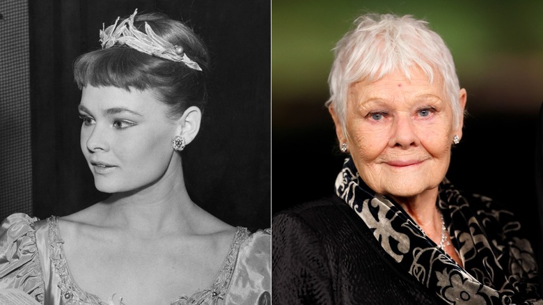 Judi Dench as Ophelia in 1957 & Judi Dench at an event in 2026
