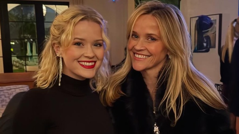 Ava Phillippe and Reese Witherspoon smile in this photo posted in December 2025