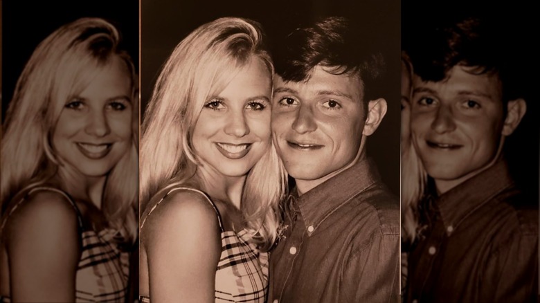 A young Mike Johnson and Kelly Lary pose for a photo