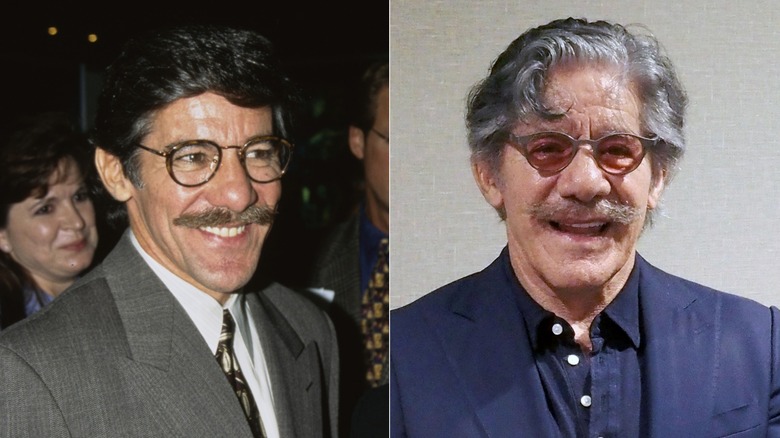 Geraldo Rivera in 1997 (then) and 2025 (now)