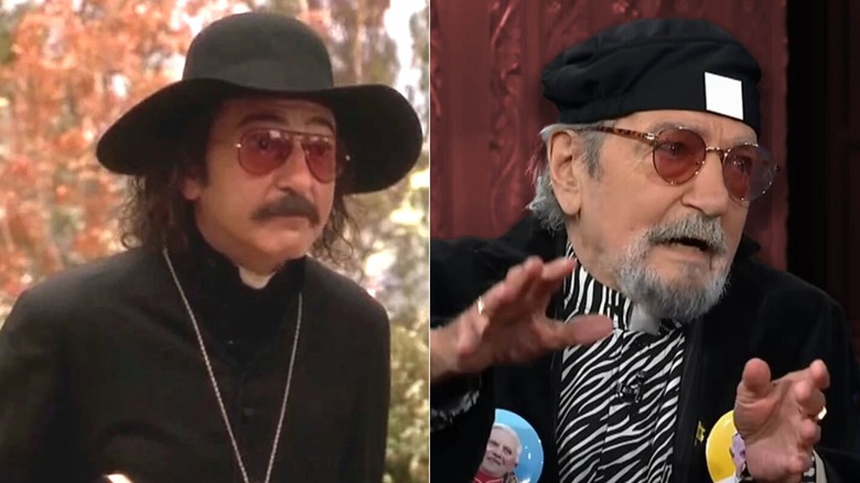 Don Novello as Father Guido Sarducci in Casper and on The Late Show in 2025.