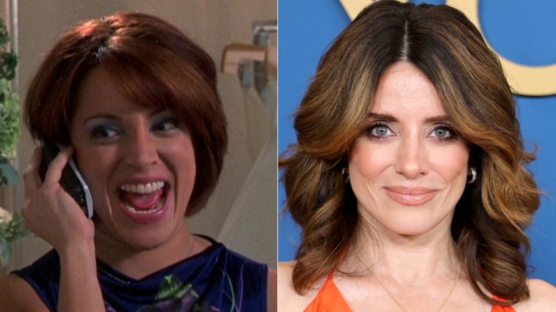 Two photos of Alanna Ubach. The first is from Legally Blonde. The second is from 2026.