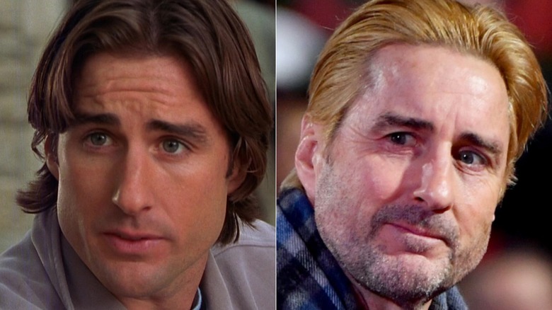 Two images of Luke Wilson. The first is Wilson in Legally Blonde. The second is Wilson in 2025.