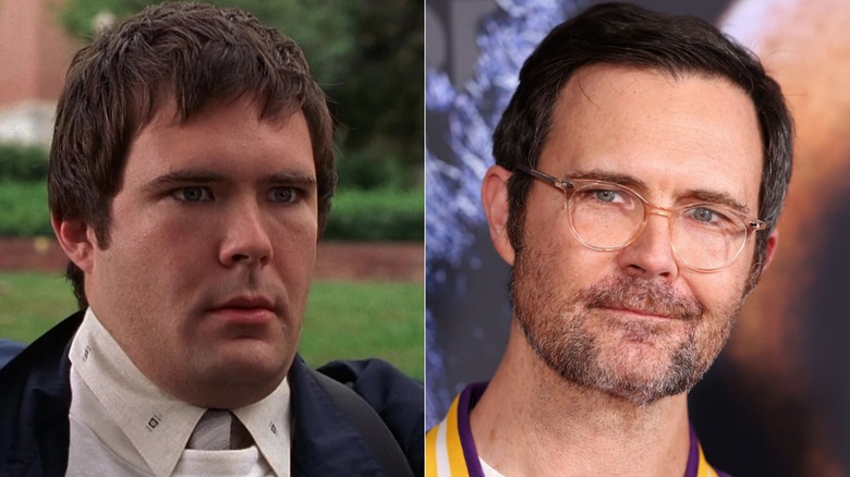 Two images of Osgood Perkins. The first is from Legally Blonde. The second is from 2025.