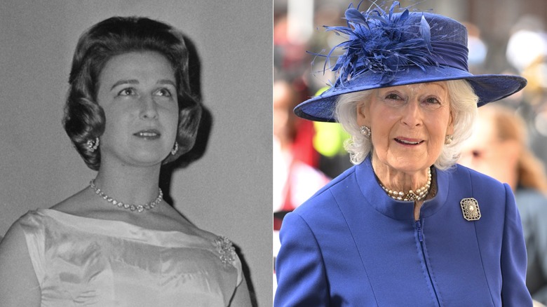 Princess Alexndra Ogilvy in 1961 and in 2025.