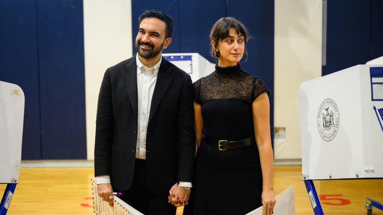 Rama Duwaji voting with husband Zohran Mamdani