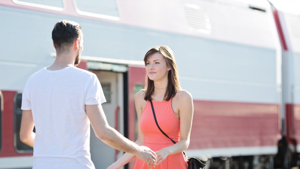 Couple in a long distance relationship