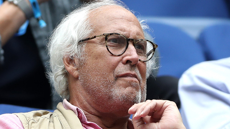 image of Chevy Chase with a puzzled expression looking at something off-screen