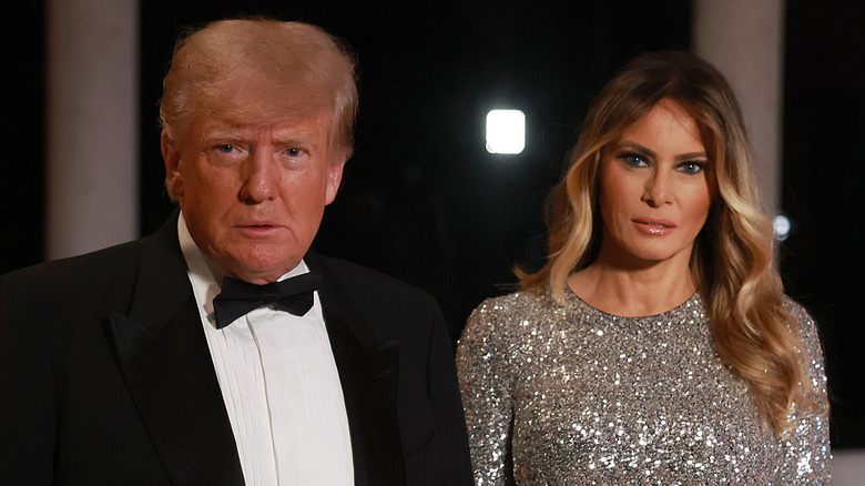 Donald and Melania Trump arrive to New Years party