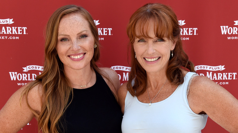 Mina Starsiak Hawk smiles at an event with her mom, Karen E. Laine