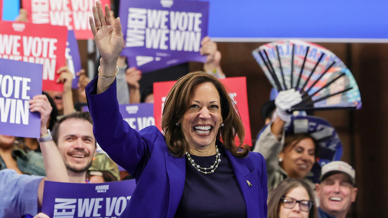 Kamala Harris at a campaign rally, October 31, 2024