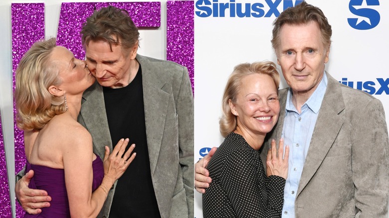 Photos of Liam Neeson and Pamela Anderson smitten with each other