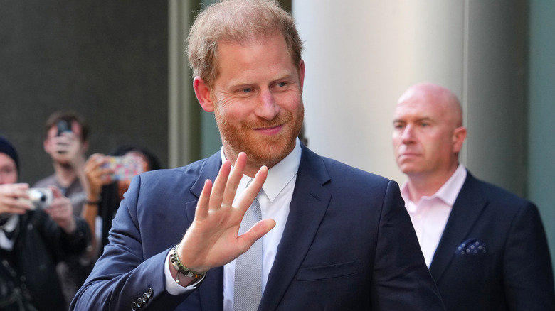 Prince Harry waving