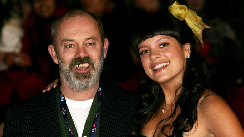 Keith Allen and Lily Allen at the 2007 Brit Awards