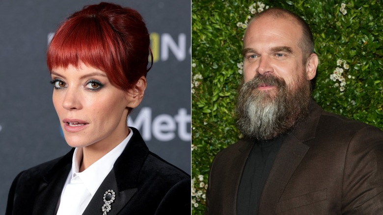 Lily Allen in November 2024 and David Harbour in June of the same year