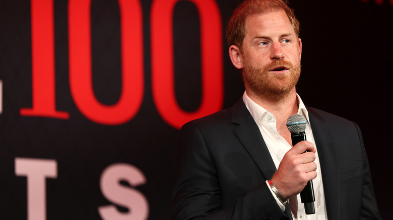 Prince Harry speaking at the Time 100 Sports Gala