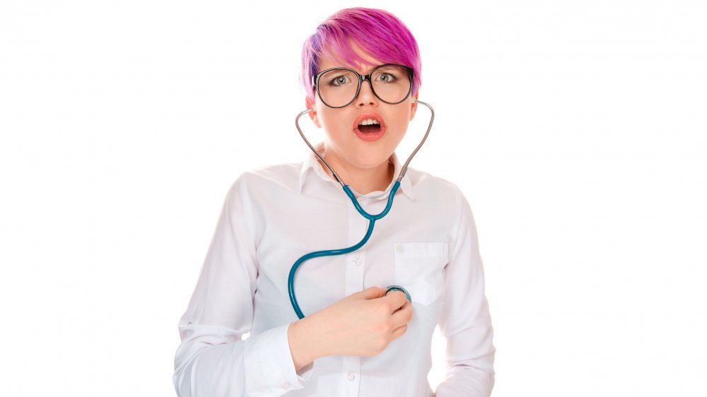 Woman with stethoscope