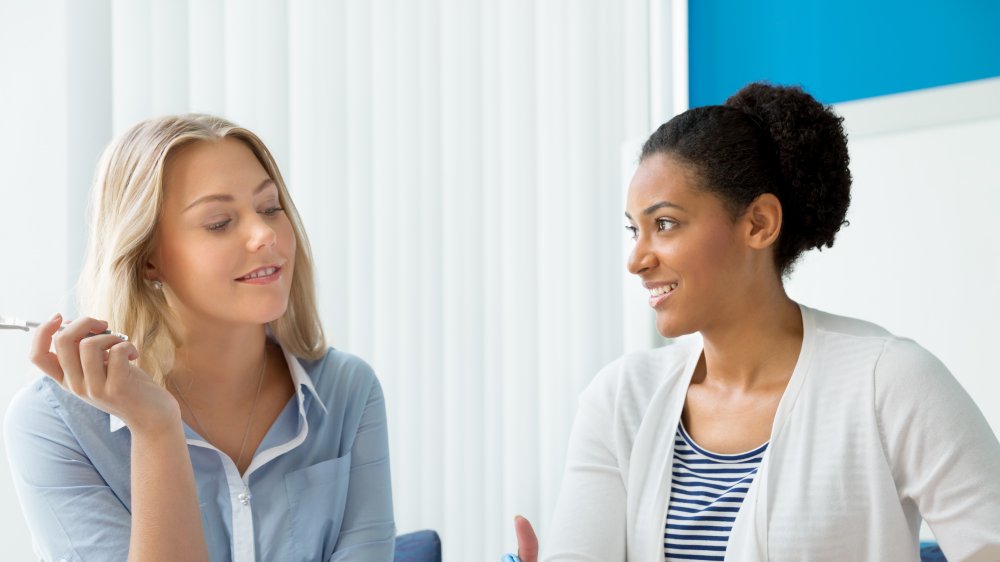 Two women in an office