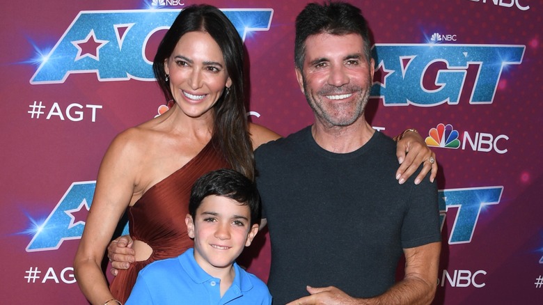 Lauren Silverman, Eric Cowell, and Simon Cowell at the Red Carpet For "America's Got Talent" Season 17