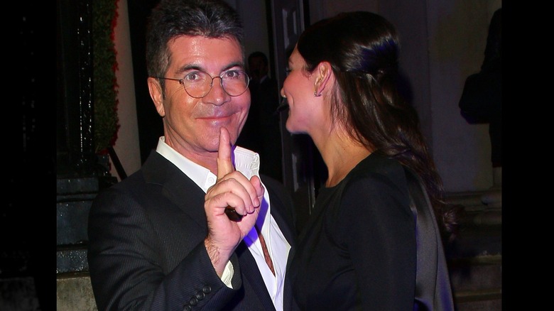 Simon Cowell and Lauren Silverman at the "I Can't Sing" opening night party