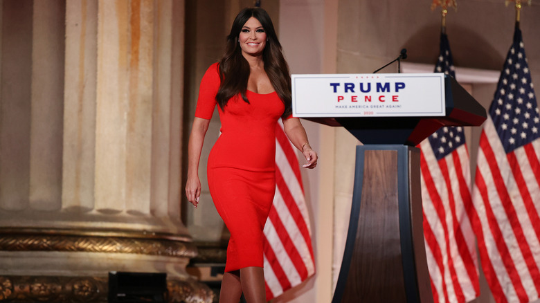 Kimberly Guilfoyle walking