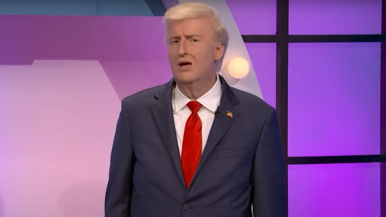 James Austin Johnson plays Donald Trump on an October 2024 episode of 'Saturday Night Live'