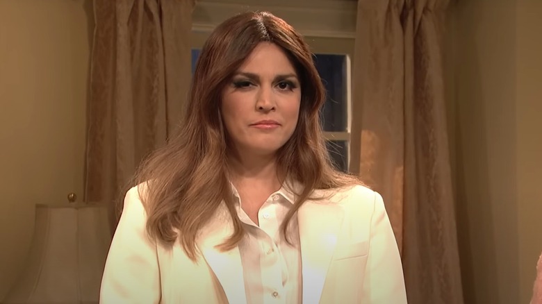 Cecily Strong plays Melania Trump in an episode of "Saturday Night Live" in February 2018