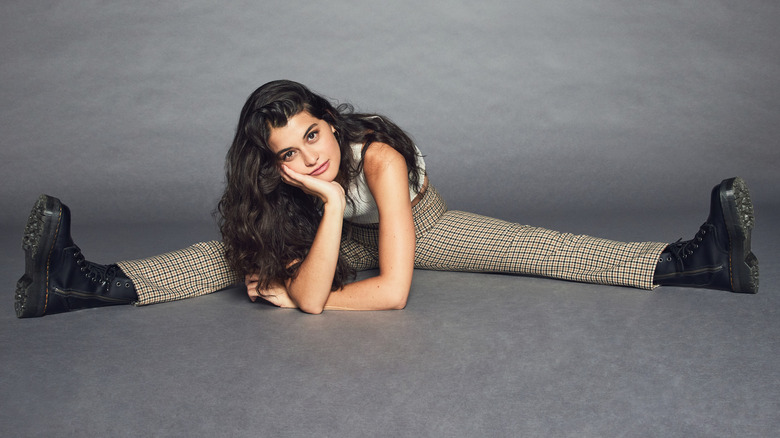 Sofia Black-D'Elia posing on floor
