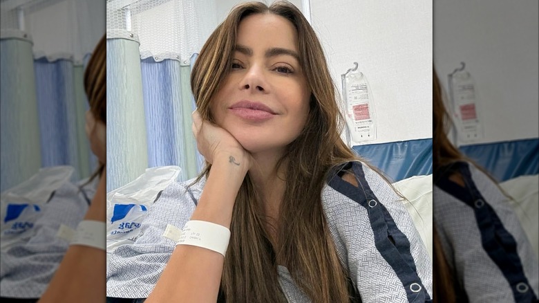 Sofía Vergara in a hospital gown
