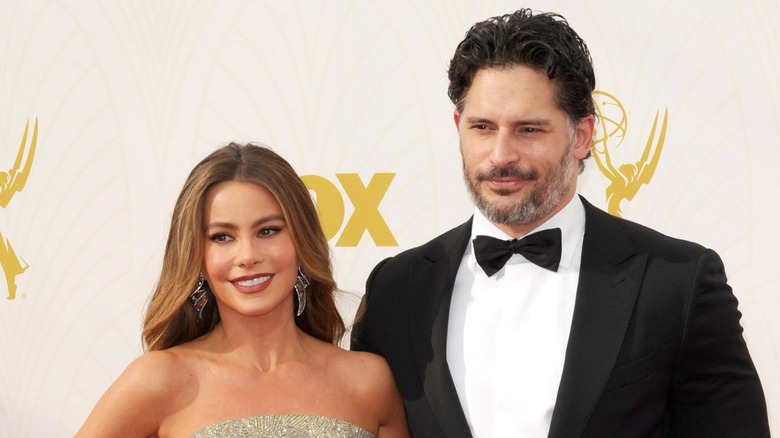 Sofia Vergara and Joe Manganiello at the 2015 Emmy Awards
