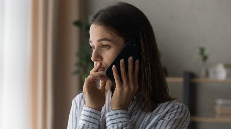 woman talking on the phone