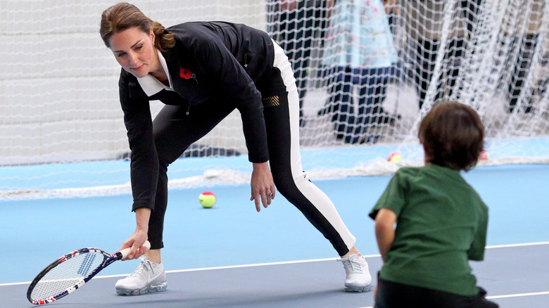 Kate Middleton during a 2017 visit to the Lawn Tennis Association