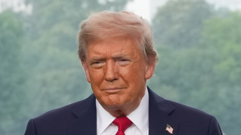 Donald Trump squinting