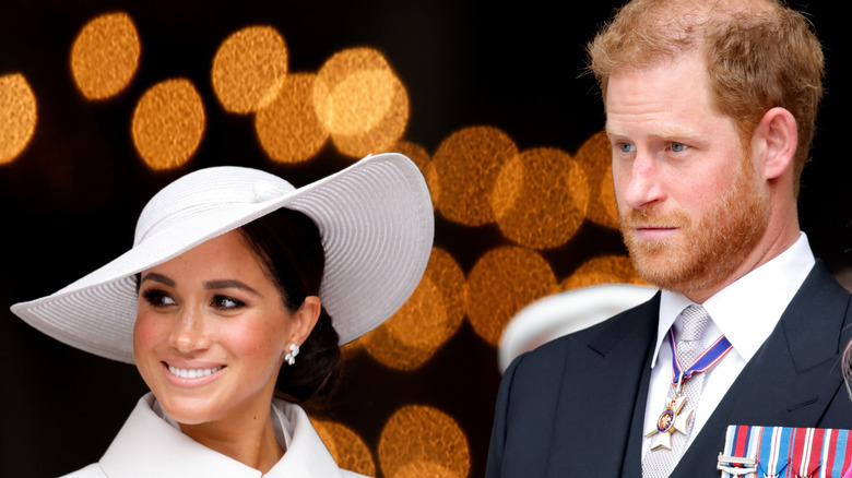 Meghan Markle and Prince Harry attend the queen's jubilee