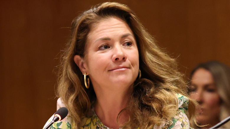 Sophie Grégoire giving a little smirk