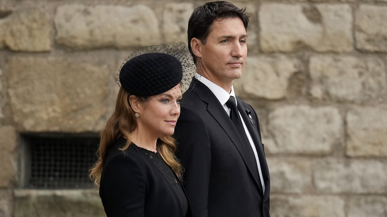 Sophie and Justin Trudeau looking
