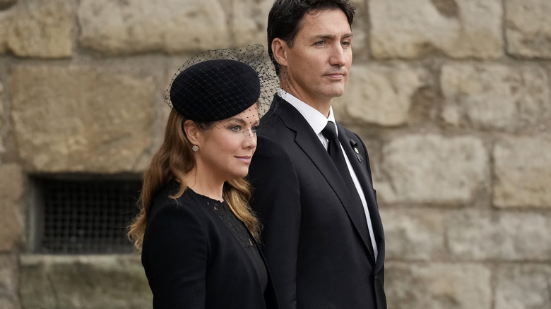 Justin and Sophie Trudeau walking next to each other