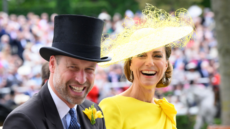 Prince William and Kate Middleton photographed during day two of Royal Ascot 2026