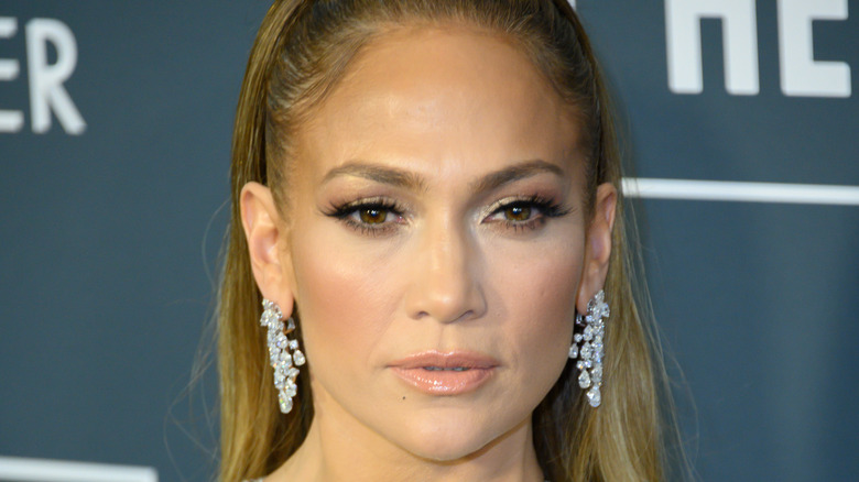 A close-up of Ben Affleck lovingly looking at Jennifer Lopez