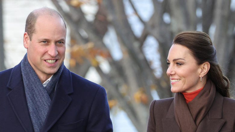 Prince William and Princess Catherine walking