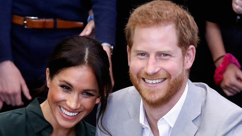 Meghan Marking and Prince Harry smiling