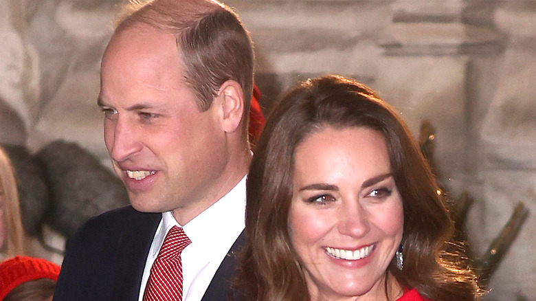 Prince William and Kate Middleton at an event. 