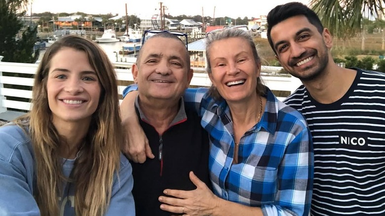 Naomie with her parents and Metul Shah
