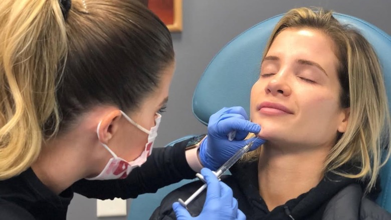 Naomie Olindo getting filler injections in her chin