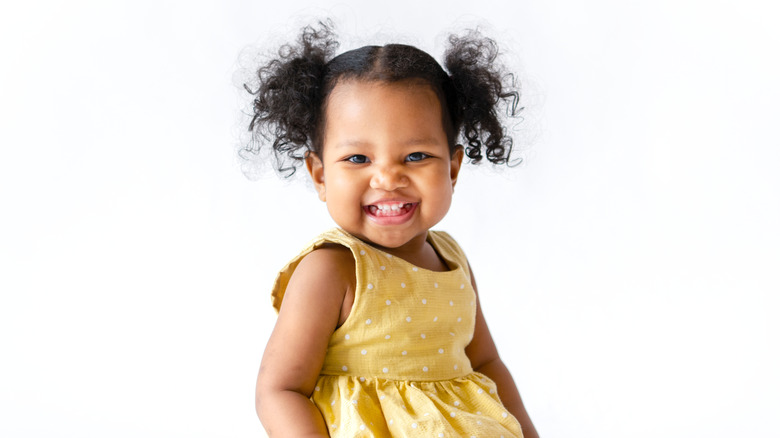 Baby girl smiling 