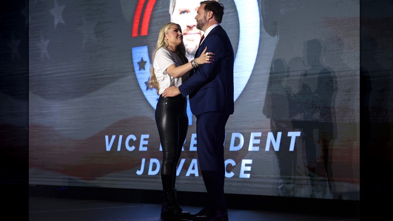 Erika Kirk hugging JD Vance